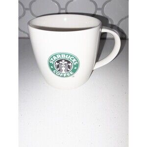 Starbucks 2016 Green Mermaid Logo Coffee Cup Mug White 14 oz Large